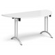 Deco Semi-Circular Curved Folding Leg Meeting Table